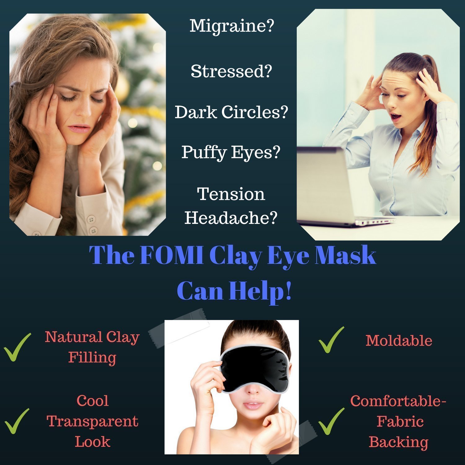 FOMI Cold Clay Eye Mask | Large FOMI Cold Clay Eye Mask | Large