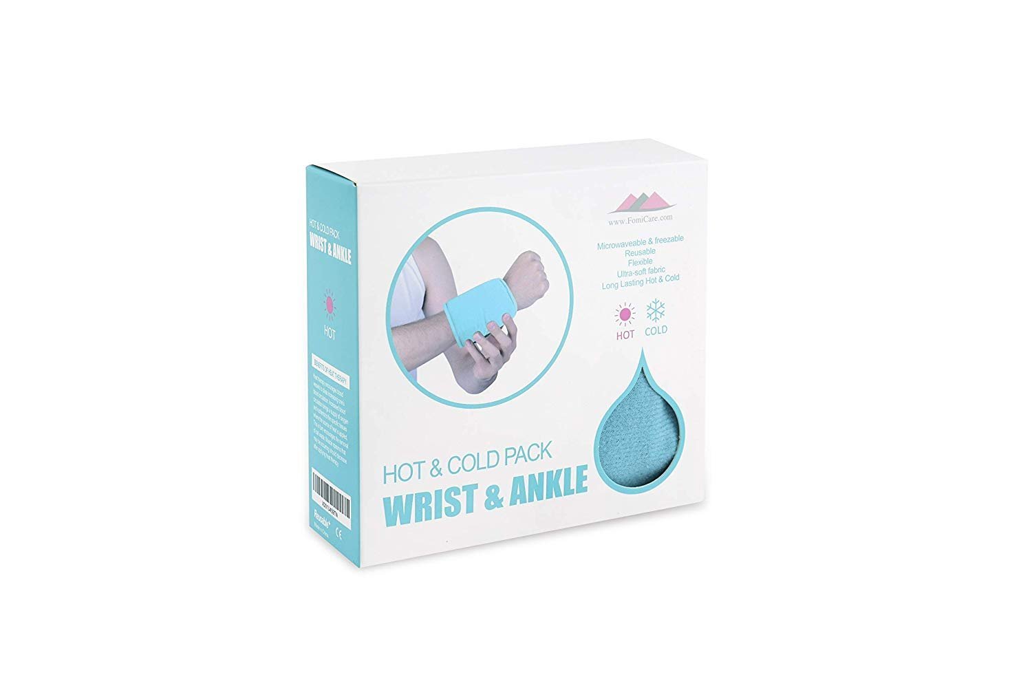 FOMI Wrist Ankle Hot Cold Ice Wrap | 360 Degree Coverage | 14" x 4" FOMI Wrist Ankle Hot Cold Ice Wrap | 360 Degree Coverage | 14" x 4"