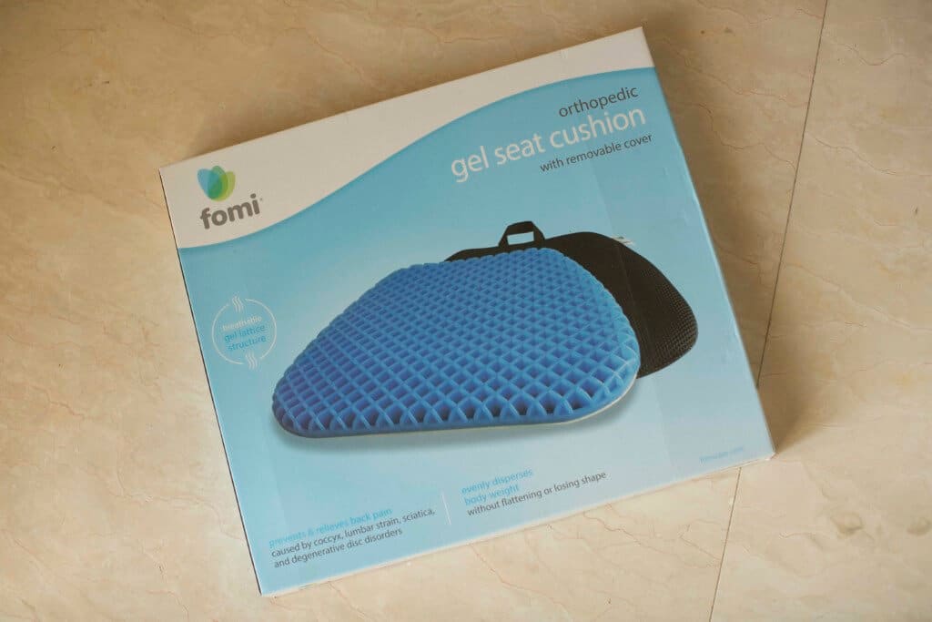 Gel Orthopedic Seat Cushion Pad 17 x 15 x 1.25 FOMI Care We Bring Relief Naturally