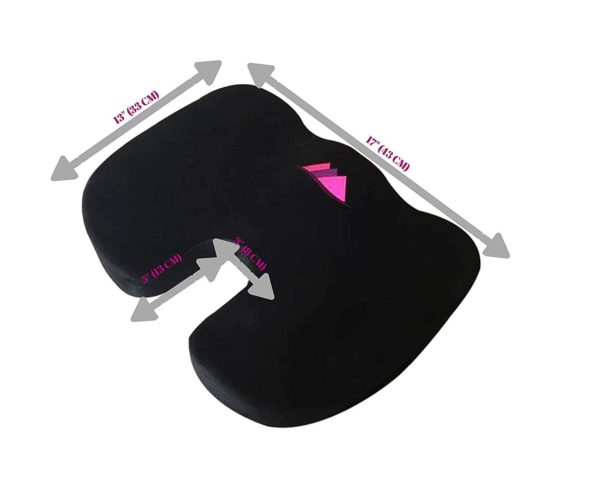 Seat Cushion for Desk Chair - Back Pain, Tailbone Relief, Coccyx, Butt, Hip  Support - Ergonomic Office Chair Sciatica Car Pillow