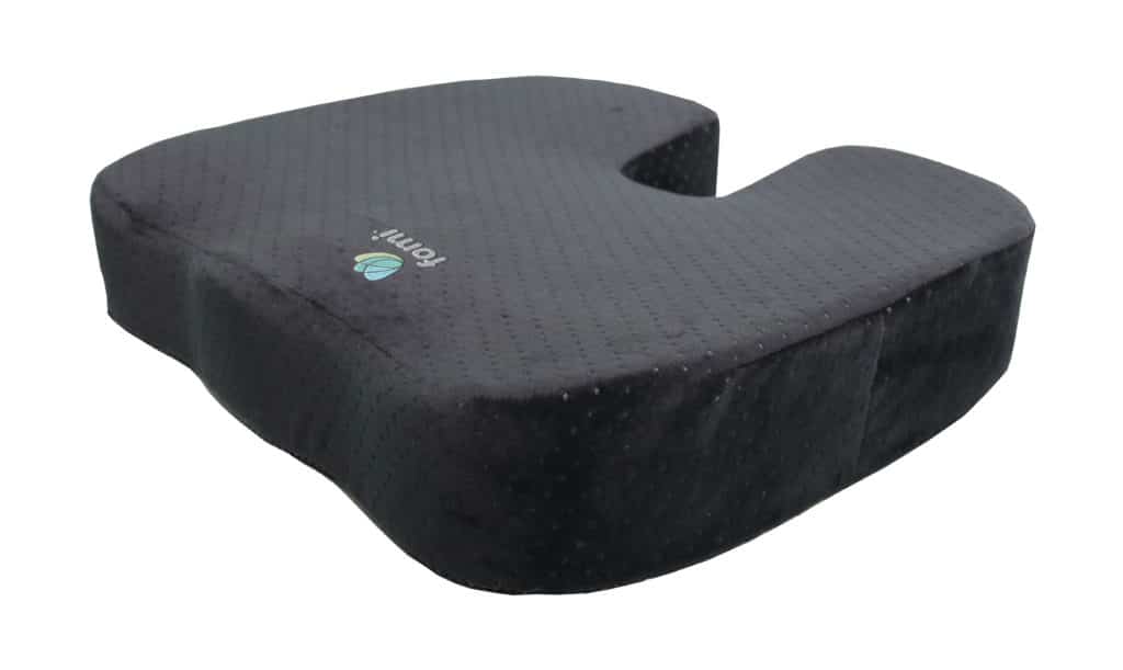 FOMI Extra Thick Firm Coccyx Orthopedic Memory Foam Seat Cushion | Black  Large Cushion for Car or Truck Seat, Office Chair, Wheelchair | Back Pain