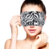 FOMI Hot Eye Mask | Clay Bead Filling, Lavender Scented, Zebra Design - Soothing Moist Heat - FoMI Care