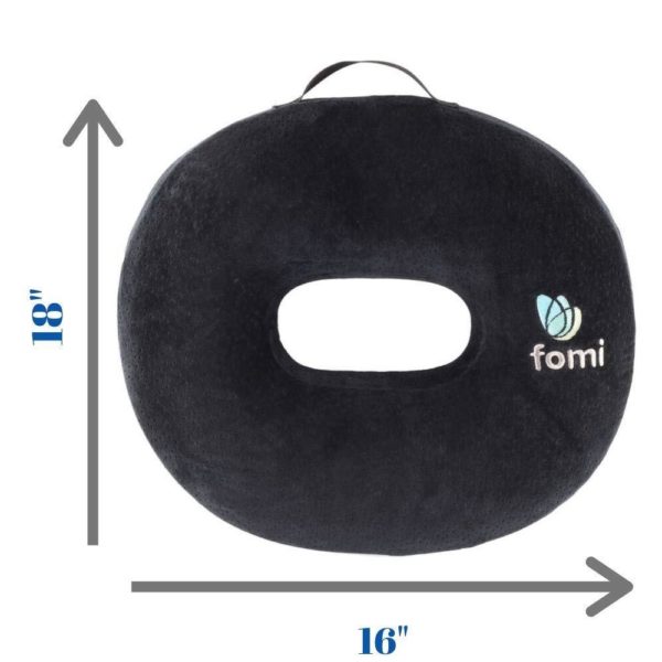 FOMI Thick Donut Memory Foam Seat Cushion | 18" x 16" x 3.5" - FoMI Care