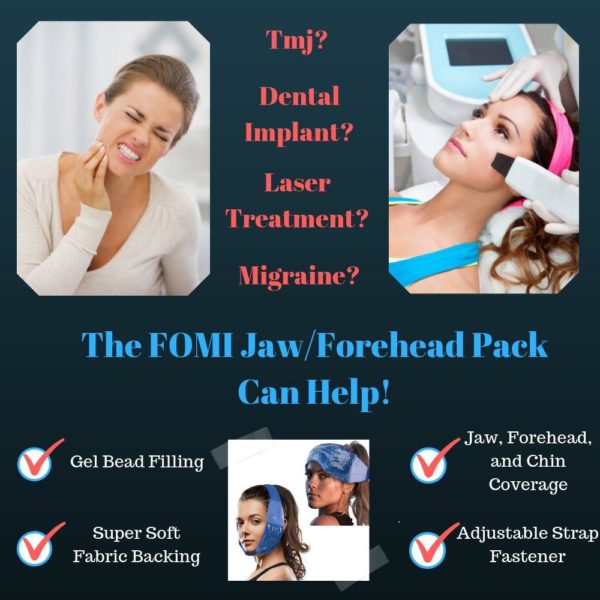 FOMI Hot Cold Jaw and Forehead Ice Pack | TMJ, Wisdom Teeth, Headache Relief - FoMI Care