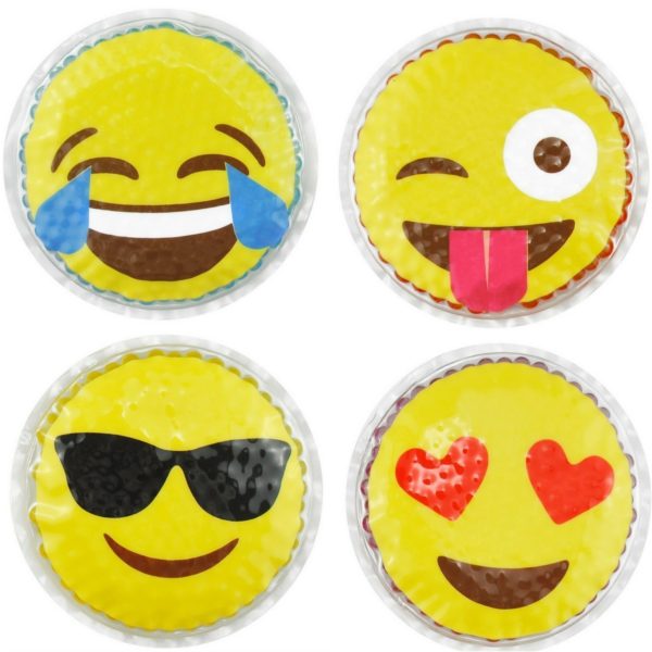 FOMI Hot Cold Kids Emoji Boo Boo Ice Packs | 4 Pack, Orange Scented - FoMI Care