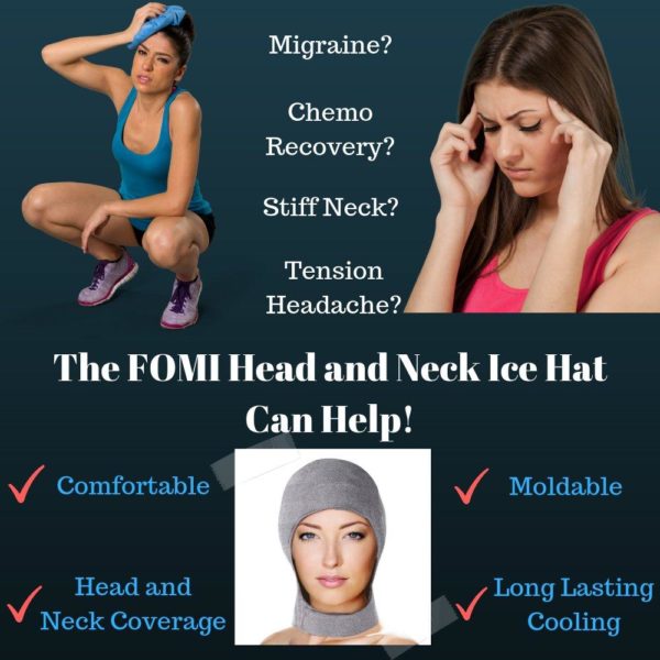 FOMI Migraine Gel Head and Neck Ice Hat | Headache Relief and Chemo Recovery - FoMI Care