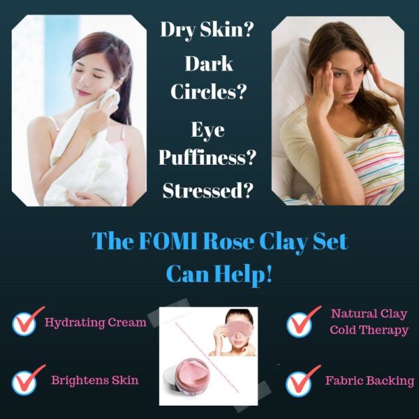 FOMI Rose Clay Mask Set | Cold Therapy Eye Mask and Hydrating Face Mask - FoMI Care