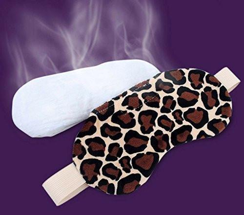 FOMI Hot Eye Mask | Clay Bead Filling, Lavender Scented, Leopard Design - Soothing Moist Heat - FoMI Care