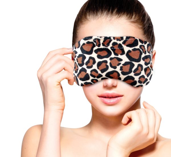 FOMI Hot Eye Mask | Clay Bead Filling, Lavender Scented, Leopard Design - Soothing Moist Heat - FoMI Care